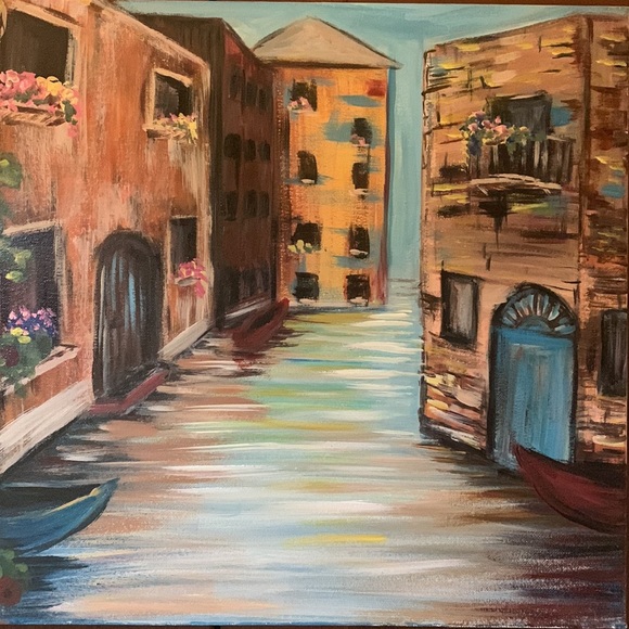 Streets of Venice original painting handmade - Picture 5 of 6